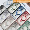 Samsung S25 Ultra Magsafe Hoesje - Coloured Siliconen - met lens bescherming - Metallic Groen