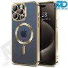 Samsung S25 Ultra Magsafe Hoesje - Coloured Siliconen - met lens bescherming - Metallic Goud