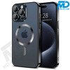 Samsung S25 Plus Magsafe Hoesje - Transparant Siliconen - met lens bescherming - Zwart