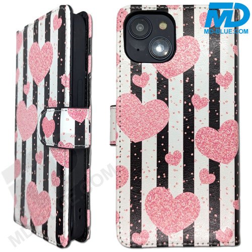 Samsung S25 - Telefoonhoesje - Book Case - Hartjes Samsung S25 - Telefoonhoesje - Book Case - Hartjes