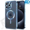 iPhone Xr Magsafe Hoesje - Transparant Siliconen - met lens bescherming - Licht Blauw