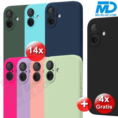 Combi Pakket - Premium Siliconen Back Covers voor Samsung S-Serie - 14 stuks + 4 Gratis