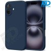Premium Siliconen hoesje voor de iPhone 16 - Donker Blauw