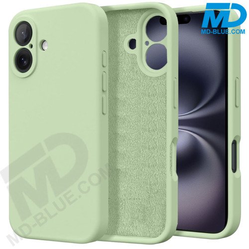 Premium Siliconen hoesje voor de iPhone 16 -  Mos Groen