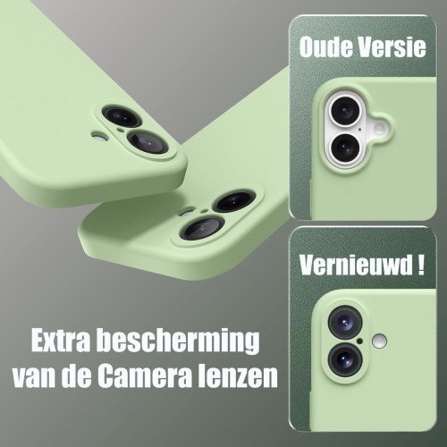 MDblue iPhone 17 Air Siliconen Hoesje Mosgroen – Met Zachte Binnenkant