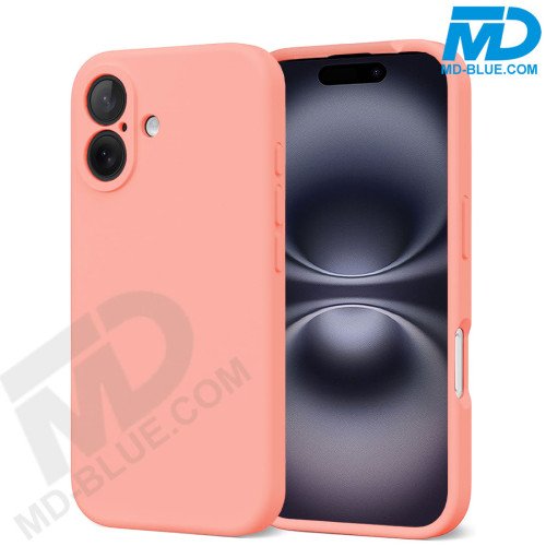 Premium Siliconen hoesje voor de iPhone 16e - Zalm Roze