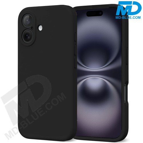 Premium Siliconen hoesje voor de iPhone 16e -  Zwart