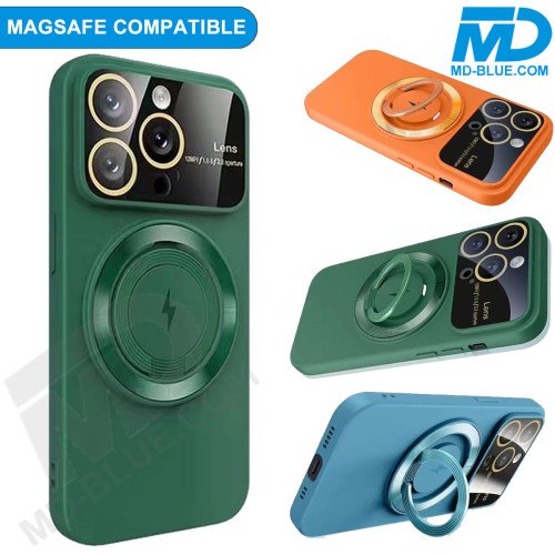 Backcover voor IPhone 14 Pro Magsafe Compatible - Donker Groen