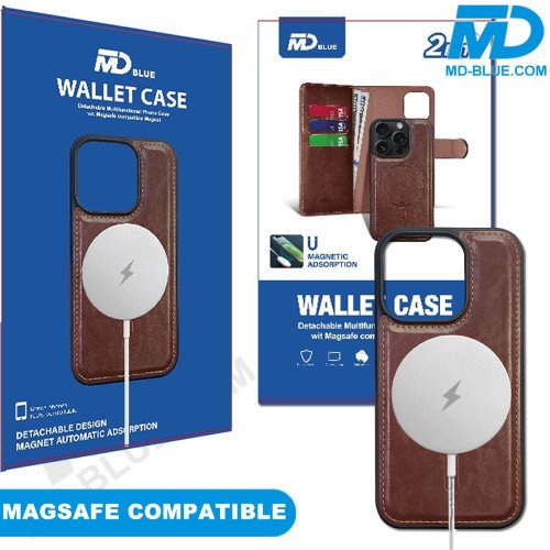 Samsung S24 Plus Telefoonhoesje - Book Case  - 2 in 1 met Magsafe- - Bruin