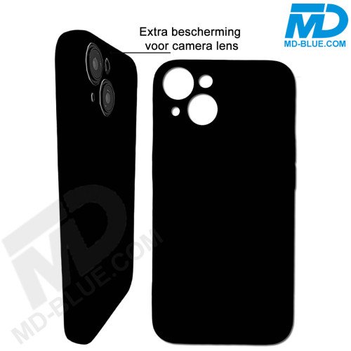 Premium Siliconen hoesje voor de iPhone 12 -  Zwart 