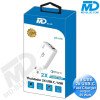 MDblue oplaadstekker - Oplader - Adapter - 2 x USB-C - 1 x USB-A  - Snellader - 65 Watt - Wit