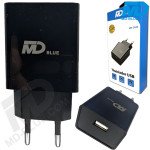 MDblue - Oplaad stekker - 1 x USB-A - Oplader - Snellader - 2.0A - Zwart