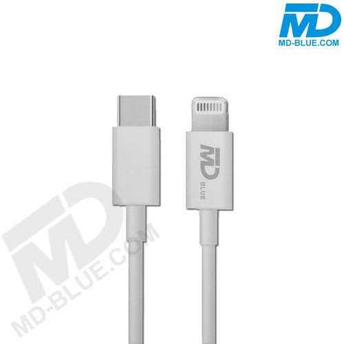 MDBlue - Oplaadkabel - Voor iPhone - USB-C naar Lightning - 2 meter - Wit