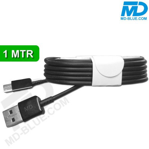MDBlue - Oplaadkabel - USB-A naar USB C Connection - 1 meter - Zwart