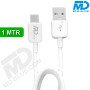 MDBlue - Oplaadkabel - USB A naar USB C Connection - 1 meter - Wit