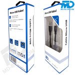 MDBlue - Oplaadkabel - USB naar Micro USB - 1 meter - Zwart