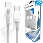 MDBlue - Oplaadkabel - USB C naar USB C - 1 meter - Wit