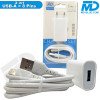MDblue - Oplaadset - Oplader USB-A - Oplaadkabel USB-A > 8 Pin 1mtr