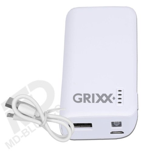 Grixx Powerbank 5200 mAh Wit