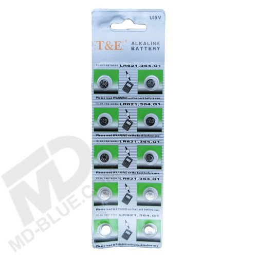 Batterijen AG01 Alkaline 10 stuks / knoopcel batterij / LR621 / 364 / 1.55V 