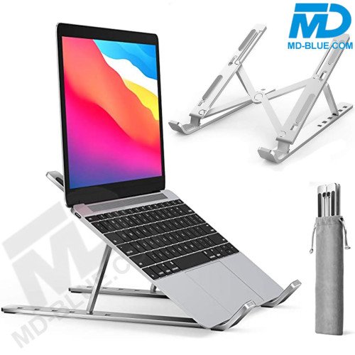 Verstelbare Laptop/Notebook Standaard Universeel - Ergonomisch - Aluminium - 15,6 Inch - Zilver