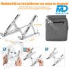 Verstelbare Laptop/Notebook Standaard Universeel - Ergonomisch - Aluminium - 15,6 Inch - Zilver