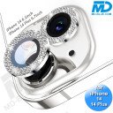 MDblue - iPhone 14 / 14 Plus - Camera lens beschermer - Diamond Zilver