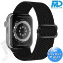 Bandje voor Apple Watch - Geschikt Voor Apple Watch 38 mm 40 mm 41 mm - Zwart