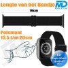 Bandje voor Apple Watch - Geschikt Voor Apple Watch 38 mm 40 mm 41 mm - Zwart