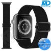Bandje voor Apple Watch - Geschikt Voor Apple Watch 42 mm 44 mm 45 mm 49 mm - Zwart