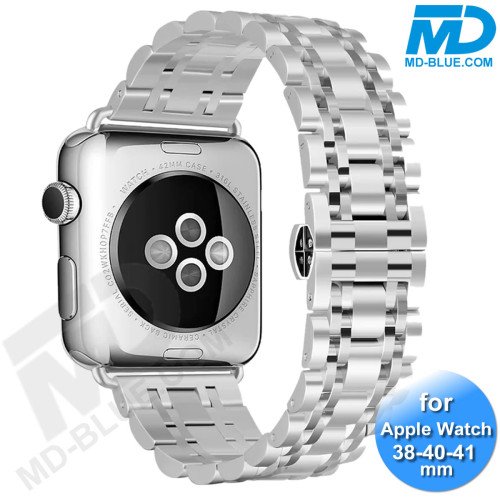 Apple Watch - Bandje - RVS -Smart Watch Bandje - voor Apple watch 38-40-41MM - Zilver
