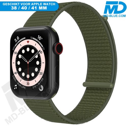MDblue - Bandje geschikt voor Apple watch 38-40-41 MM - Army Green