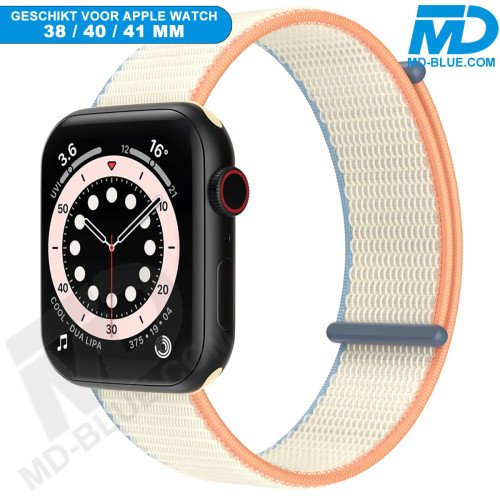 MDblue - Bandje geschikt voor Apple watch 38-40-41 MM -  Milk White