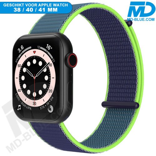 MDblue - Bandje geschikt voor Apple watch 38-40-41 MM - Lime