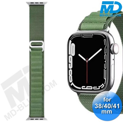 Apple Watch - Bandje - Nylon- Smart Watch Bandje - voor Apple watch 38-40-41MM - Army Green Apple Watch - Bandje - Nylon- Smart Watch Bandje - voor Apple watch 38-40-41MM - Army Green