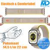 Bandje voor Apple Watch 42/44/45/49 mm -  Klittenbandsluiting - Creme Geel
