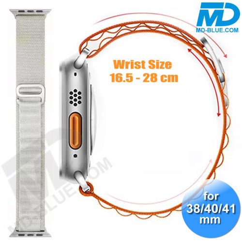 Apple Watch - Bandje - Nylon- Smart Watch Bandje - voor Apple watch 38-40-41MM - Wit