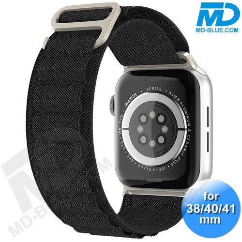 Apple Watch - Bandje - Nylon- Smart Watch Bandje - voor Apple watch 38-40-41MM - Zwart