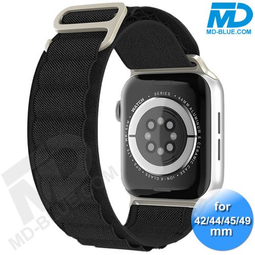 Apple Watch Bandje - Nylon - Smart Watch Bandje - voor Apple watch 42/44/45/49MM - Zwart