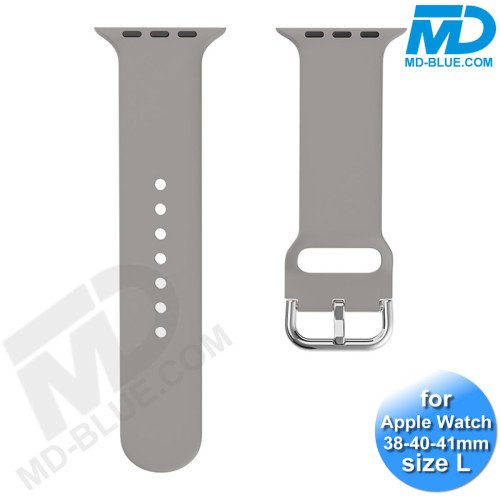 Apple Watch Bandje - Siliconen - SmartWatch Bandje - voor Apple watch 38/40/41MM - (M / L) Lengte 17 t/m 22cm -Grijs