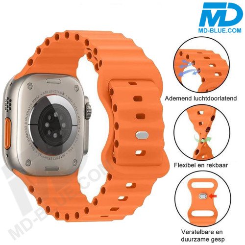 Apple Watch - Bandje - Siliconen - Smart Watch Bandje - voor Apple watch 42-44-45-49 MM - Donker Groen