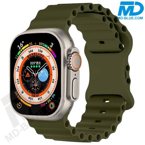 Apple Watch - Bandje - Siliconen - Smart Watch Bandje - voor Apple watch 42-44-45-49 MM - Donker Groen