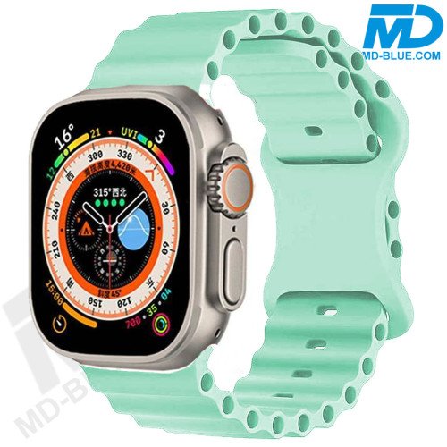 Apple Watch - Bandje - Siliconen - Smart Watch Bandje - voor Apple watch 42-44-45-49 MM - Pistache