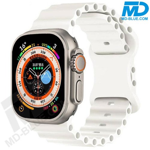 Apple Watch - Bandje - Siliconen - Smart Watch Bandje - voor Apple watch 42-44-45-49 MM - Wit