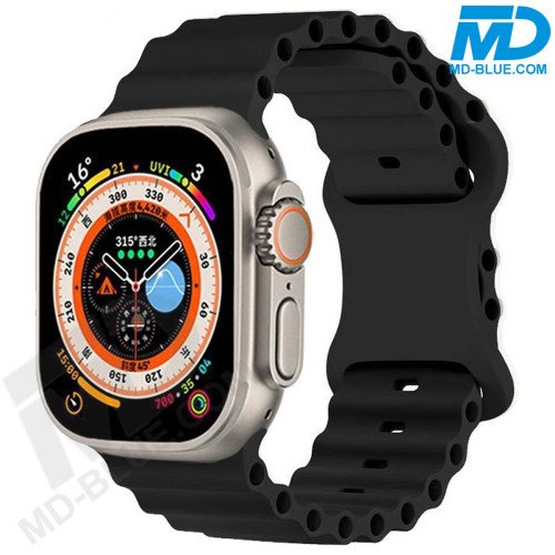Apple Watch - Bandje - Siliconen - Smart Watch Bandje - voor Apple watch 42-44-45-49 MM - Zwart