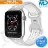 Apple Watch - Bandje - Siliconen - Smart Watch Bandje - voor Apple watch 42-44-45-49 MM - Grijs Wit