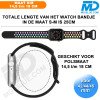 Apple Watch - Bandje - Siliconen - Smart Watch Bandje - voor Apple watch 42-44-45-49 MM - Grijs Wit