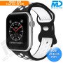 Apple Watch - Bandje - Siliconen - Smart Watch Bandje - voor Apple watch 42-44-45-49 MM - Zwart Wit