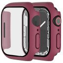 Apple Watch Screenprotector - Case - Hoesje - Apple Watch Series 7 - Apple Watch Series 8 - 41 mm - 9H Gehard Glas - Bordeaux Rood