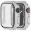 Apple Watch Screenprotector - Case - Hoesje - Apple Watch Series 7 - Apple Watch Series 8 - 41 mm - 9H Gehard Glas - Grijs